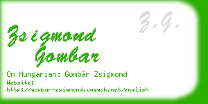zsigmond gombar business card