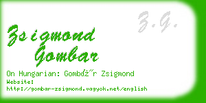 zsigmond gombar business card